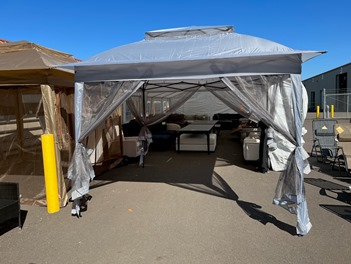 Outdoor Grey Portable Gazebo with Side Curtains