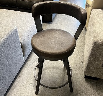 Grey Microsuede 24-Inch Swivel Bar Stools (set of 2)