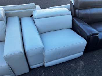 Manwah Cosmic Fog Leather One-Arm Chair (DOES NOT RECLINE)