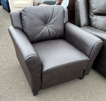Hartford Brown Faux Leather Chair