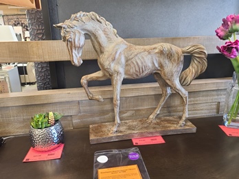 Large Horse Sculpture Table Top Decor