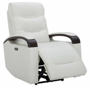 Jason Furniture Canmore Ivory Leather Power Recliner