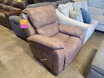 Barcalounger Light Brown Microsuede Rocker/Recliner