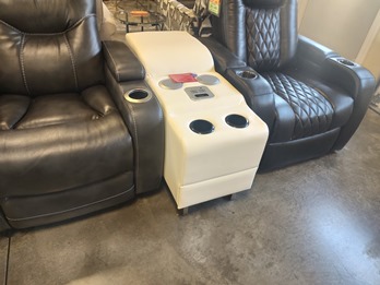 Furniture of America Kemi White Bluetooth Console with Speaker