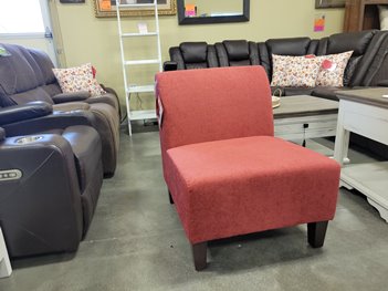 Blumenthal Laurelie Red Fabric Accent Chair