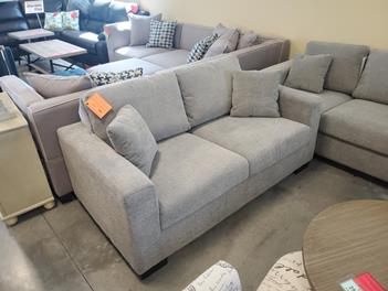 Lennon Grey Fabric Loveseat