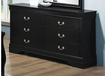 Homelegance Mayville Black Finish 6-Drawer Dresser