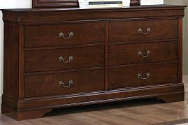 Homelegance Mayville Cherry Finish 6-Drawer Dresser