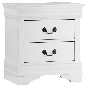 Homelegance Mayville White 2-Drawer Nightstand