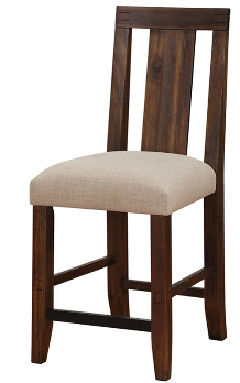 Modus Meadow Hardwood Barstool with Beige Upholstery