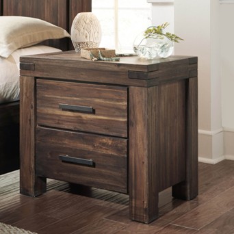 Modus Meadow Brick Brown 2-Drawer Nightstand