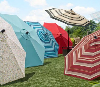 9-Foot Outdoor Umbrella with Metal Pole