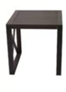 Outdoor Brown Steel End Table