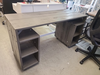 Stanley Ranger Grey Open Shelf Desk