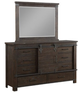 Emerald Newton Dresser with Mirror
