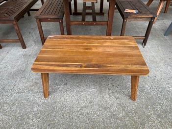 Outdoor Rich Brown Hardwood Coffee Table