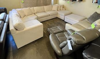 Jonathan Louis Heavenly Oyster 4-Piece Sectional with Right-Hand Chaise