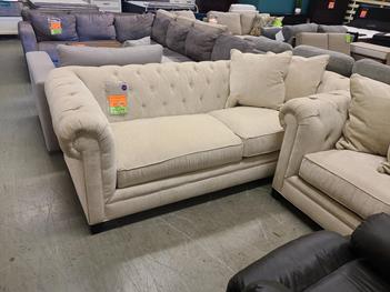 Jonathan Louis Opulent Snow Chesterfield Sofa