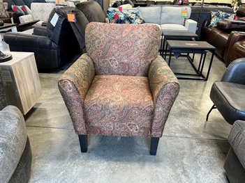 Handy Living Laurens Red Paisley Accent Chair