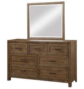 Emerald Pine Valley Dresser with Mirror