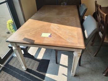 Ashley Realyn Distressed White & Hardwood Dining Table