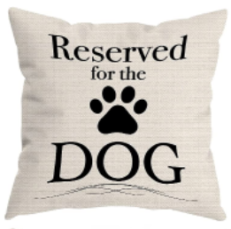 RESERVED FOR THE DOG Fabric Throw Pillow