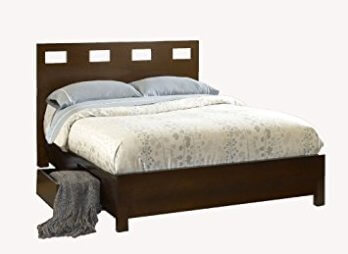 Modus Riva Chocolate Finish Cal King Platform Storage Bed (blemish on headboard)