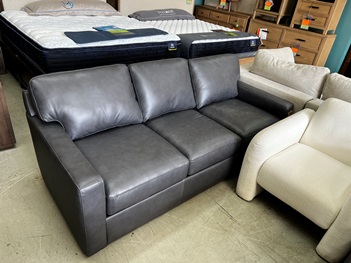 Manwah Sahara Slate Grey Leather Sofa