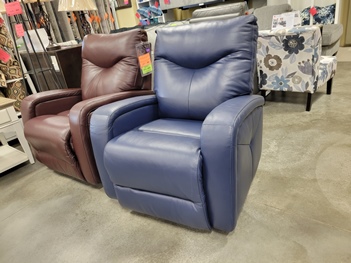 Palliser Valencia Sapphire Blue Leather Power Recliner