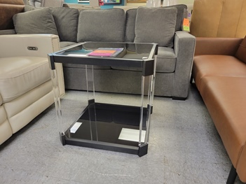 Silver & Black End Table