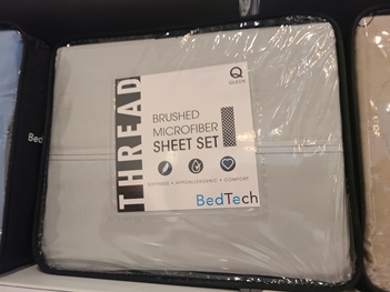 BedTech Pewter Polyester & Bamboo Queen Sheet Set