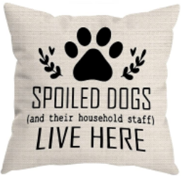 SPOILED DOGS Fabric Throw Pillow