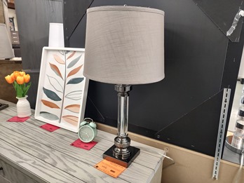 Stafford Antique Bronze & Glass Table Lamp