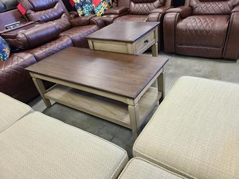 Integra Blaine Distressed Hardwood Coffee Table