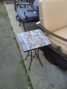 Outdoor Square Tile Top Side Table