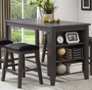 Homelegance Timbre Charcoal Counter-Height Dining Table with Storage (blemish)