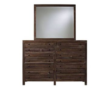 Modus Townsend Java Distressed Dresser with Mirror