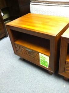 Trellis Pecan Finish Nightstand