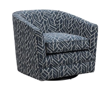 Emerald Trilogy Dark Blue Swivel Chair