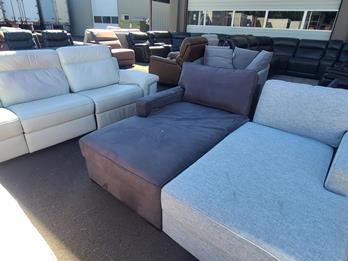 Jonathan Louis Urban Suede One-Arm Chaise