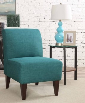 Elements Scarlett Armless Accent Chair in Teal