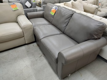 Palliser Valencia Taupe Leather Sofa