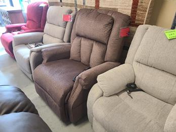 Mega Motion NM7001 Lay-Flat Lift Chair/Power Recliner in Vance Cafe with Heat & Massage