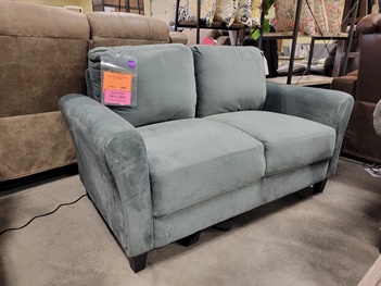 Wembley Fabric Loveseat with Flared Arms