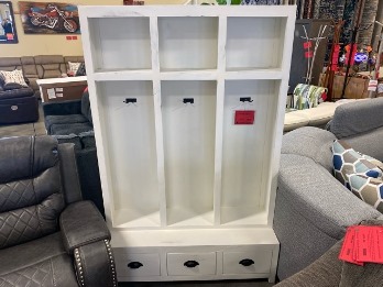 Vintage Furniture Hall Tree in Nero White