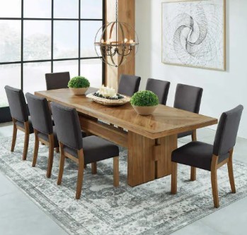 Universal Zealand Dining Set with 8 Chairs (blemished)
