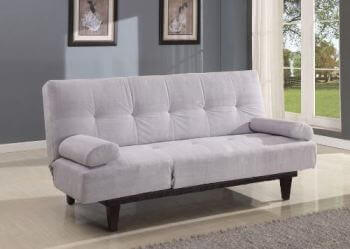 Acme Plush Silver Sofa Bed