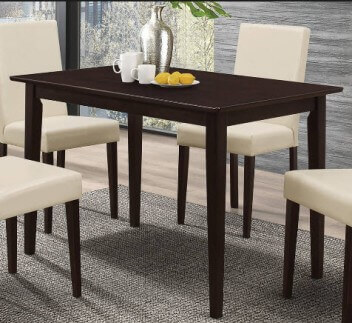 Coaster Clayton Cappuccino Finish Rectangular Dining Table