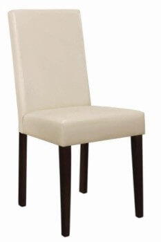 Coaster Ivory Faux Leather Side Chairs (set of 2)