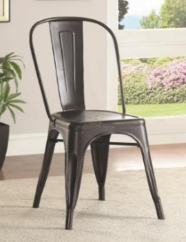 Coaster Keller Black Metal Side Chairs (set of 2)